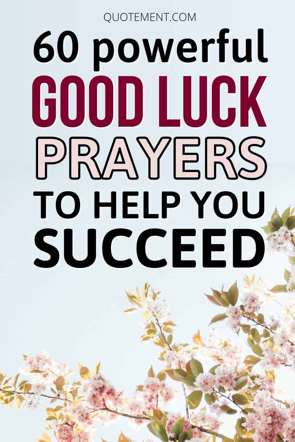 good luck prayer