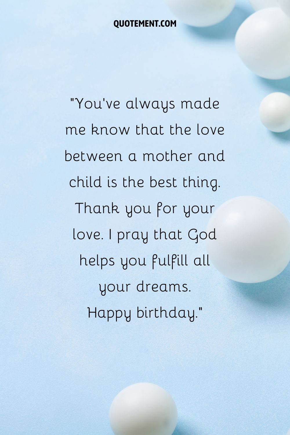 A light blue background with white balloons on the right side