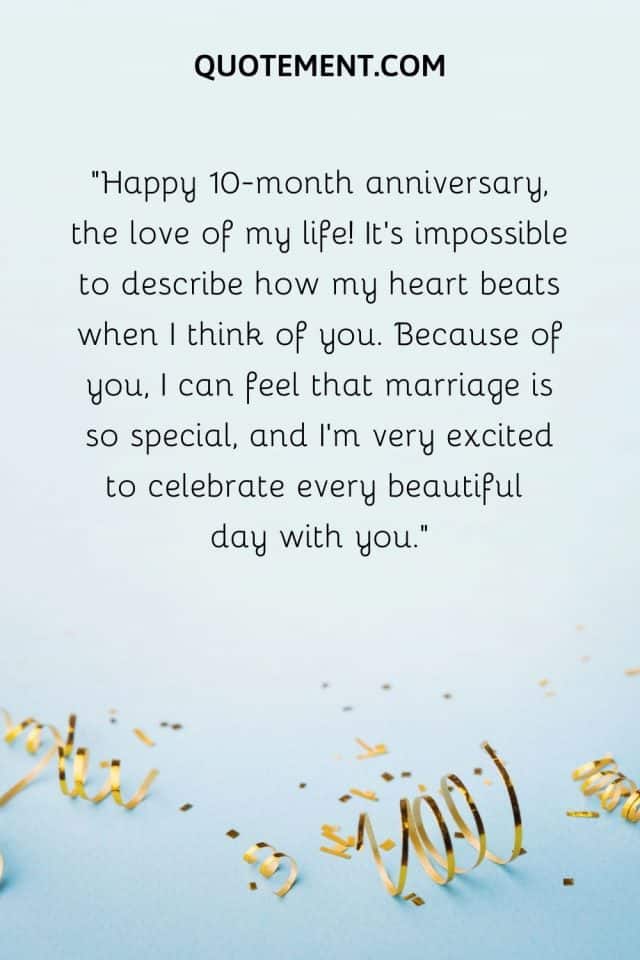 100 Sweetest Happy 10 Month Anniversary Wishes & Messages