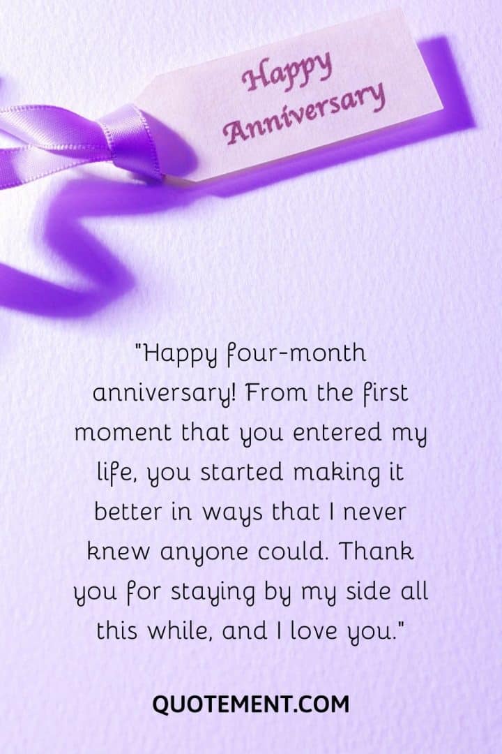 120 Amazing Happy 4 Month Anniversary Wishes & Messages