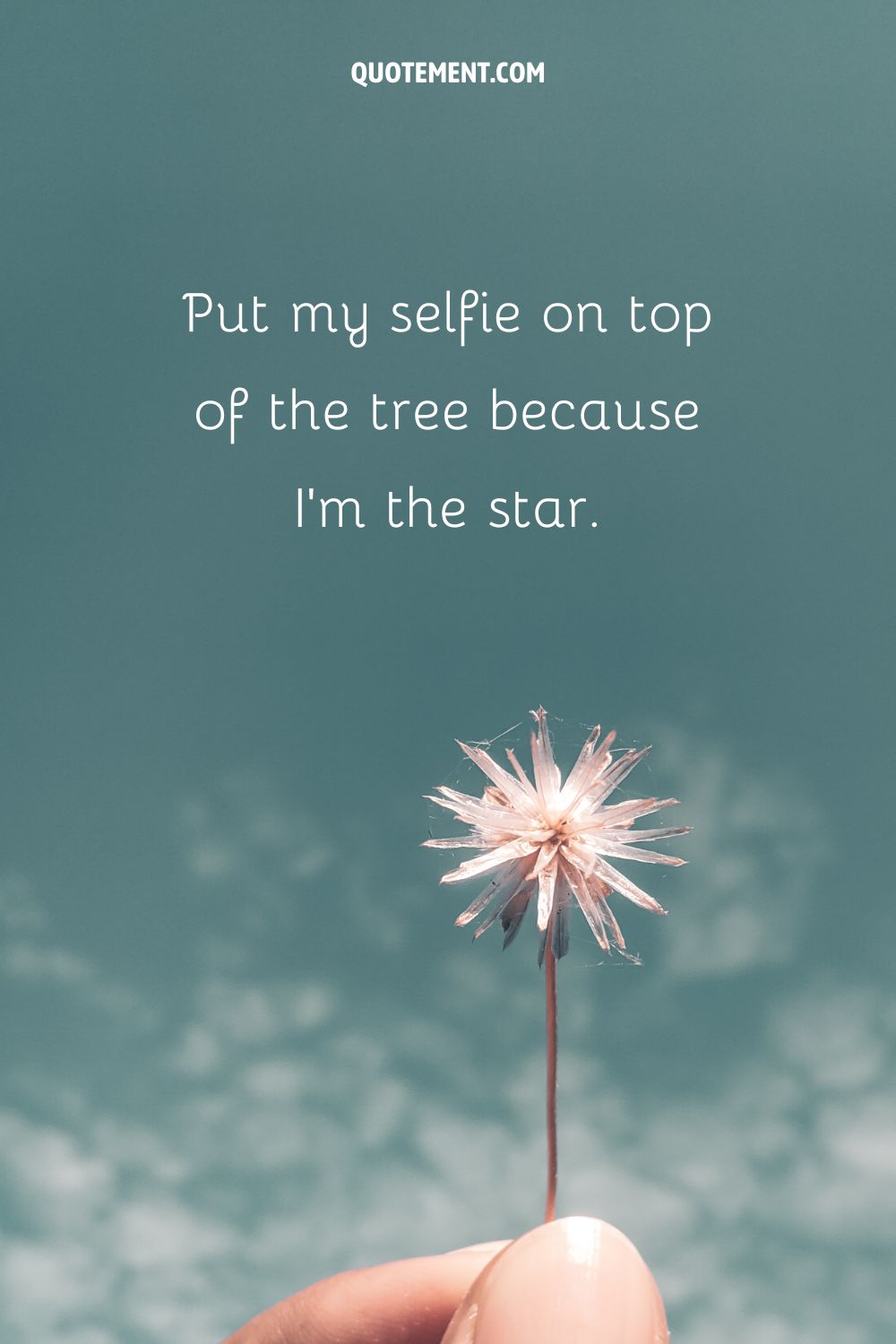 One line caption for selfies represented by a flower
