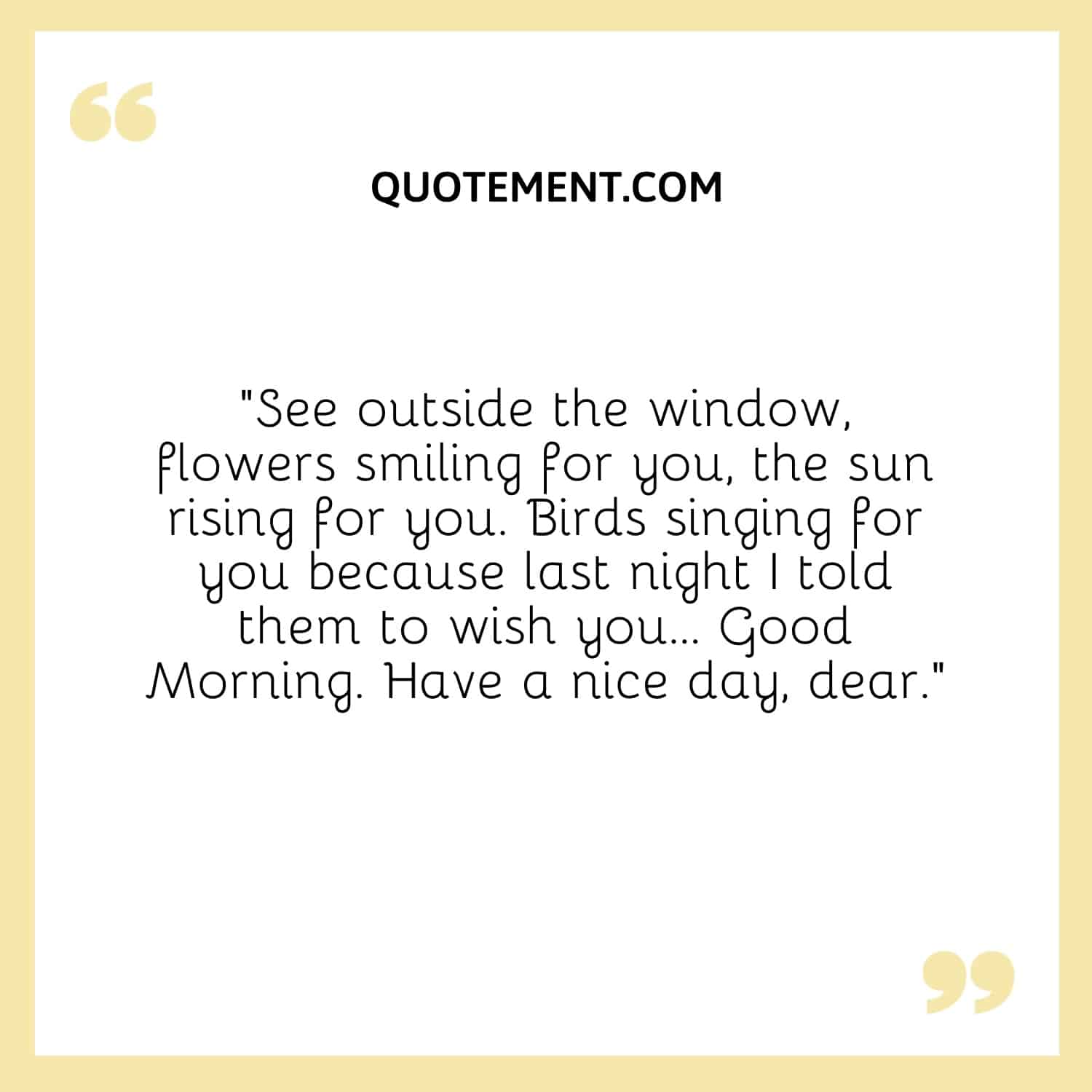 See outside the window