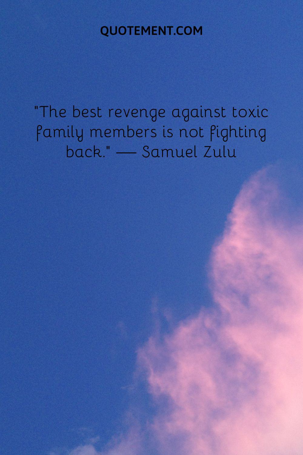 The best revenge against toxic family members is not fighting back