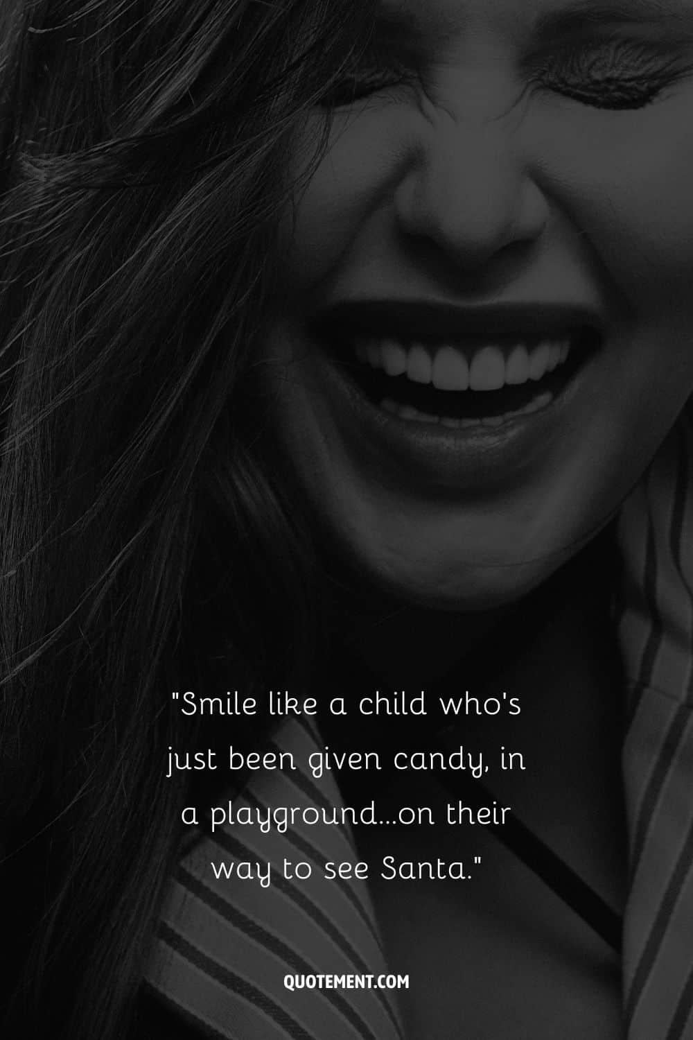 a close-up of a girl that is smiling representing smile quote instagram