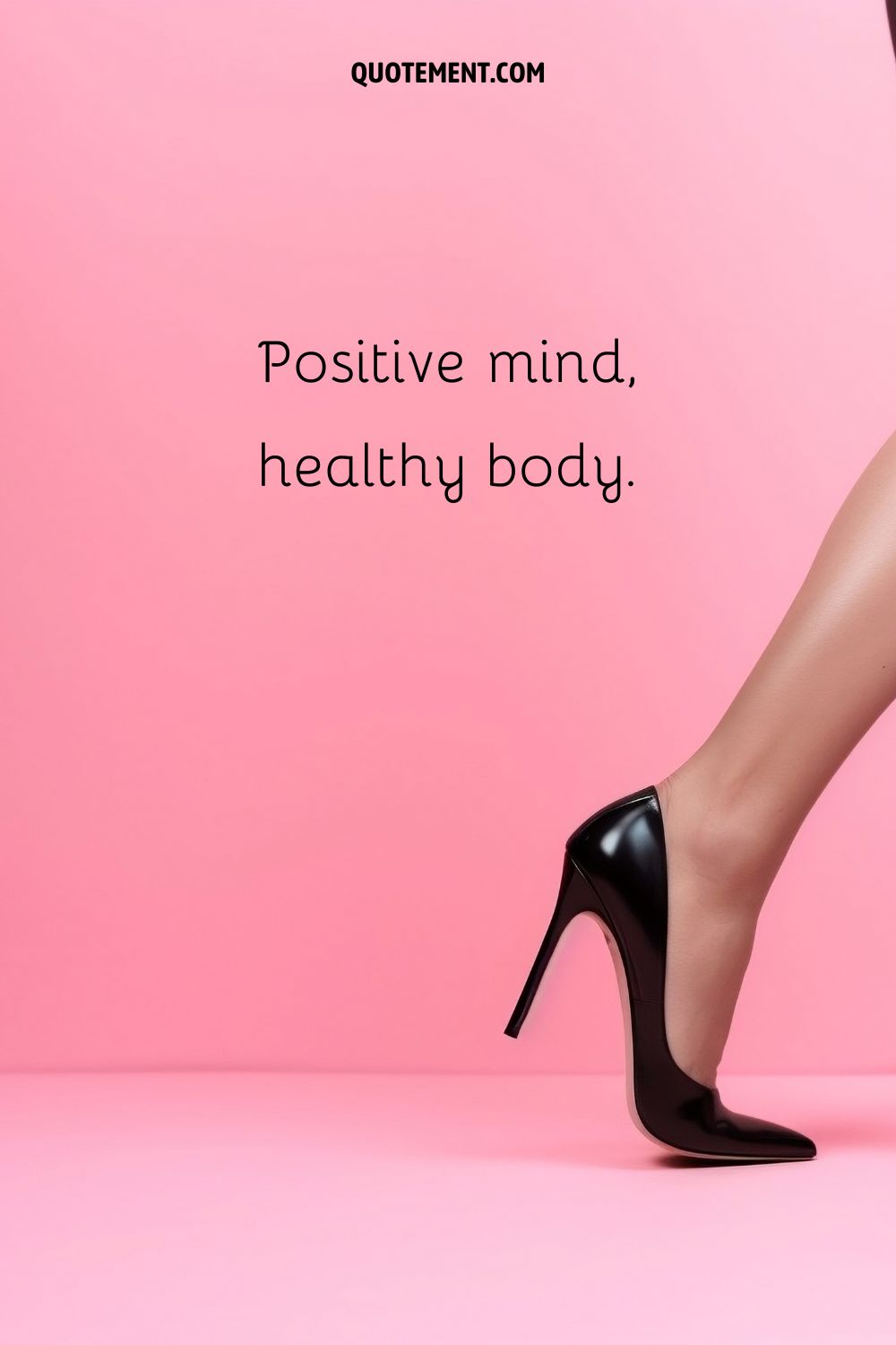 black heels pink background representing one sentence caption
