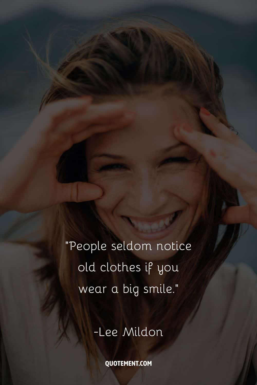 girl with cute smile lines representing smile photo caption