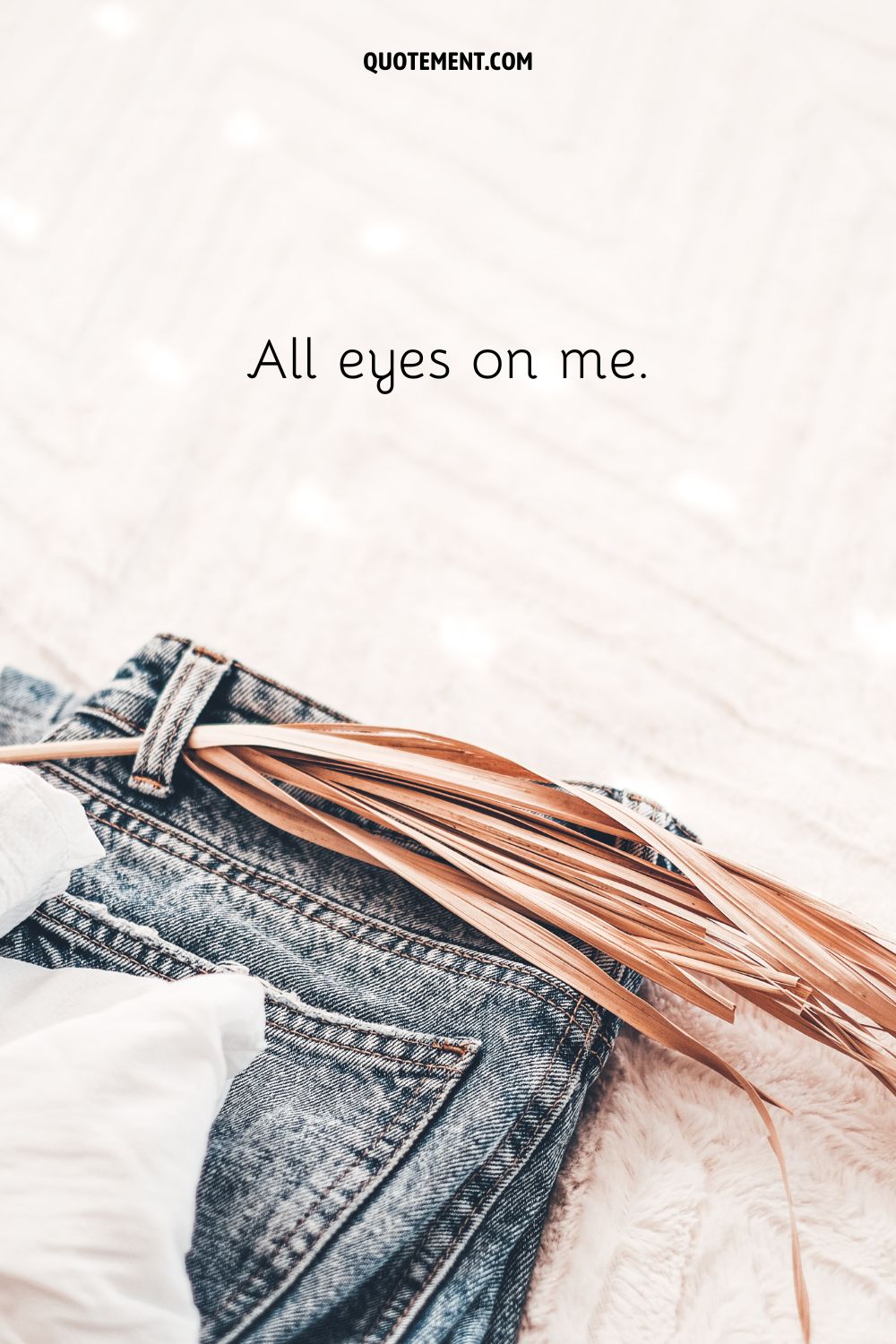 grey jeans and beige hay representing aesthetic words for instagram bio