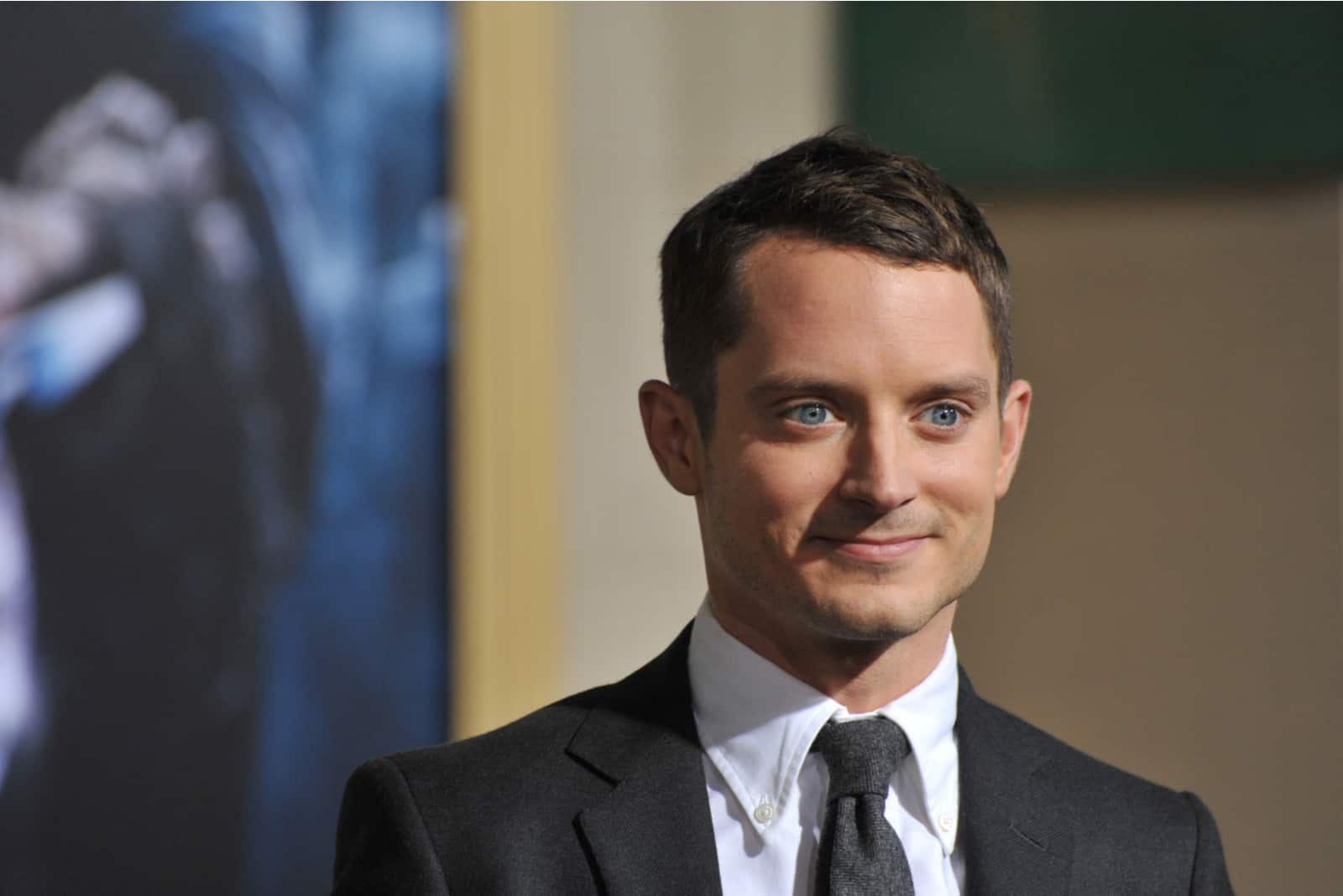 the beautiful Elijah Wood stands in the ward