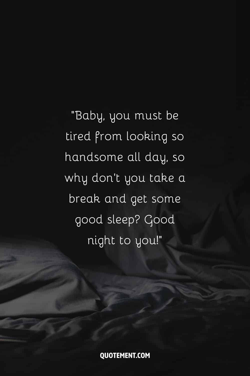 unmade bed representing flirty good night message