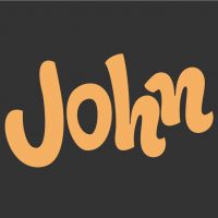 Lettering male name John