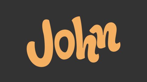 Lettering male name John