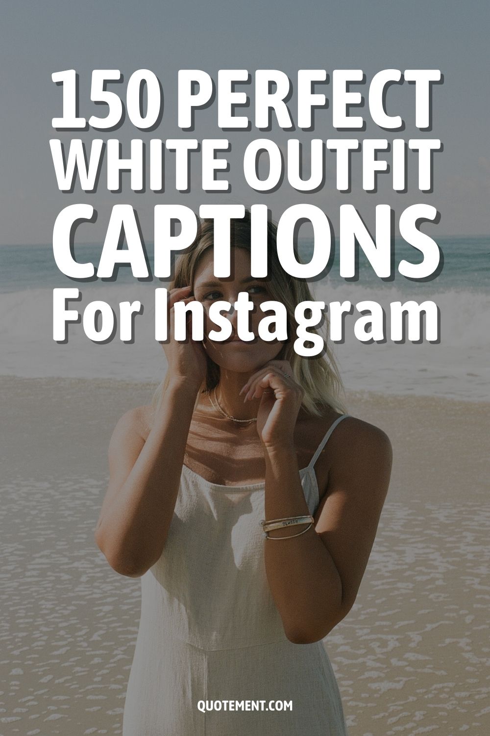 150 pies de foto de conjuntos blancos perfectos para Instagram 