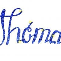 Thomas name lettering tinsels
