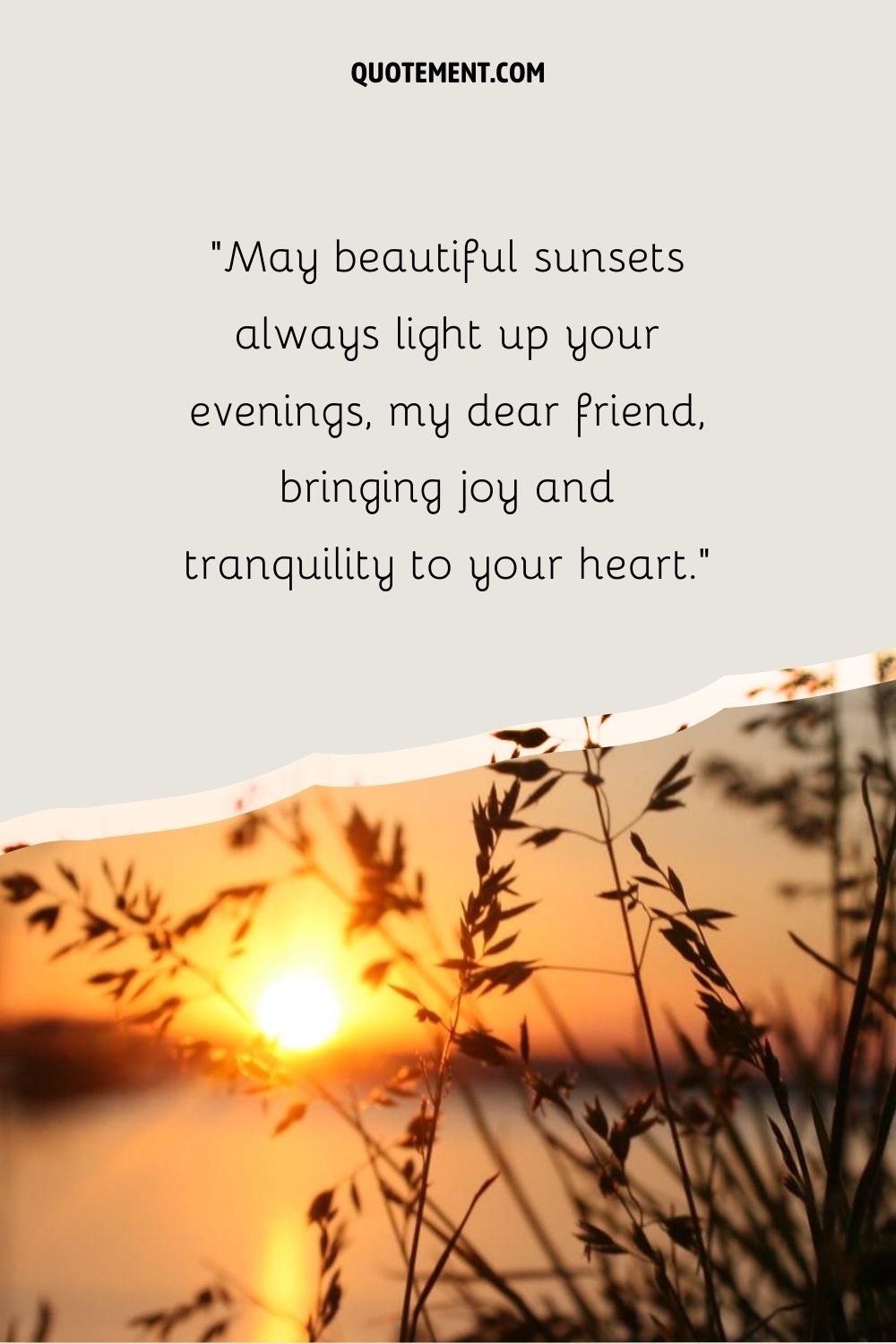 A serene sunset scene representing the top good evening message for friends
