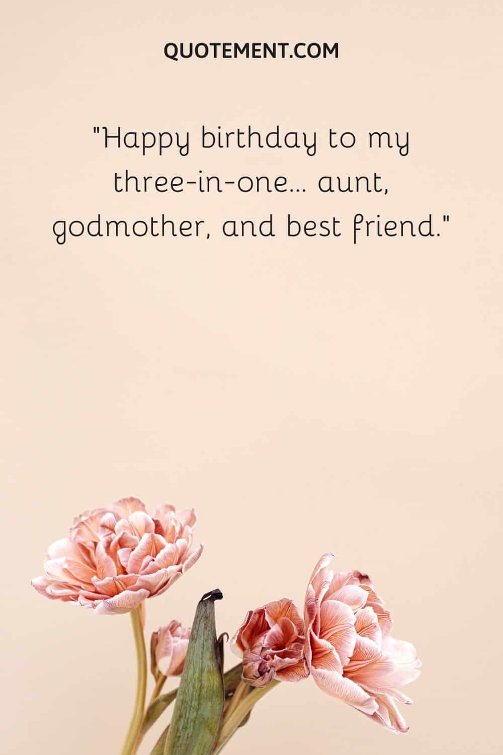 Happy birthday to my three-in-one… aunt, godmother, and best friend