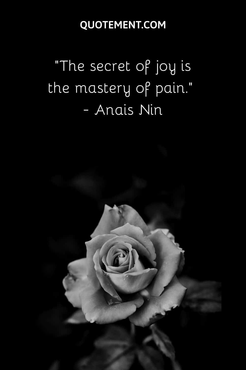 The secret of joy is the mastery of pain.