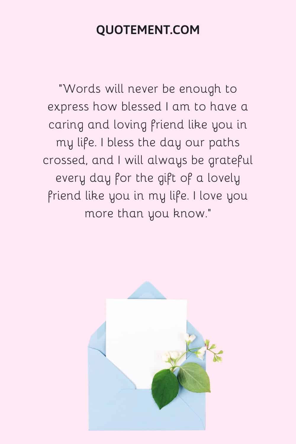 a letter for best friend girl