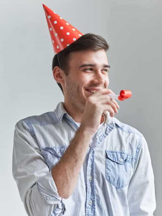 man celebrating 25th birthday