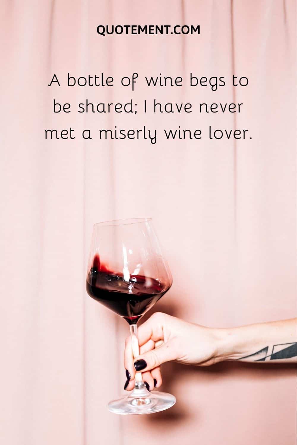 A bottle of wine begs to be shared