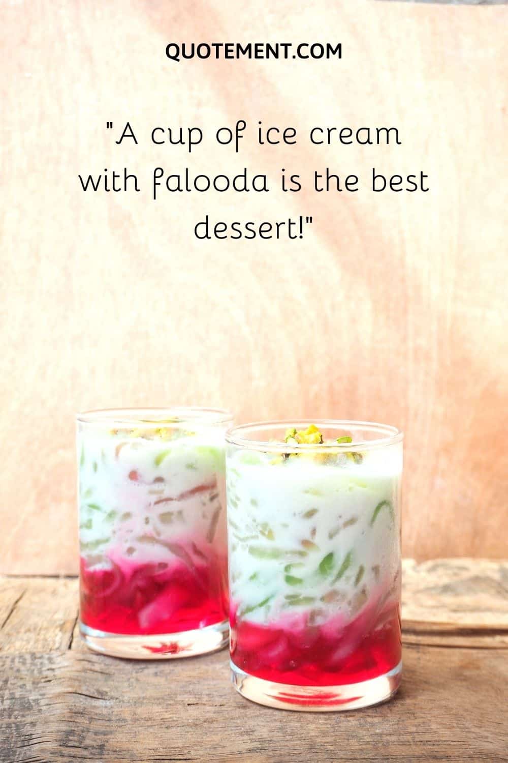 A cup of ice cream with falooda is the best dessert