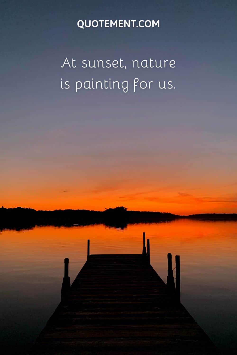 At sunset, nature is painting for us.