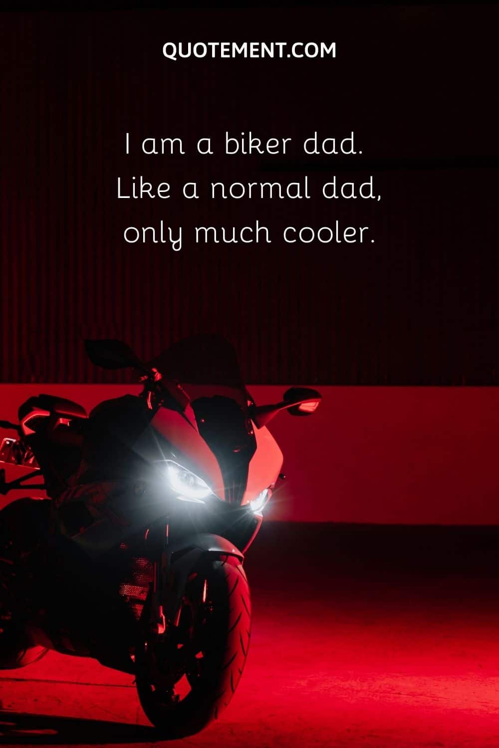 I am a biker dad. Like a normal dad, only much cooler.
