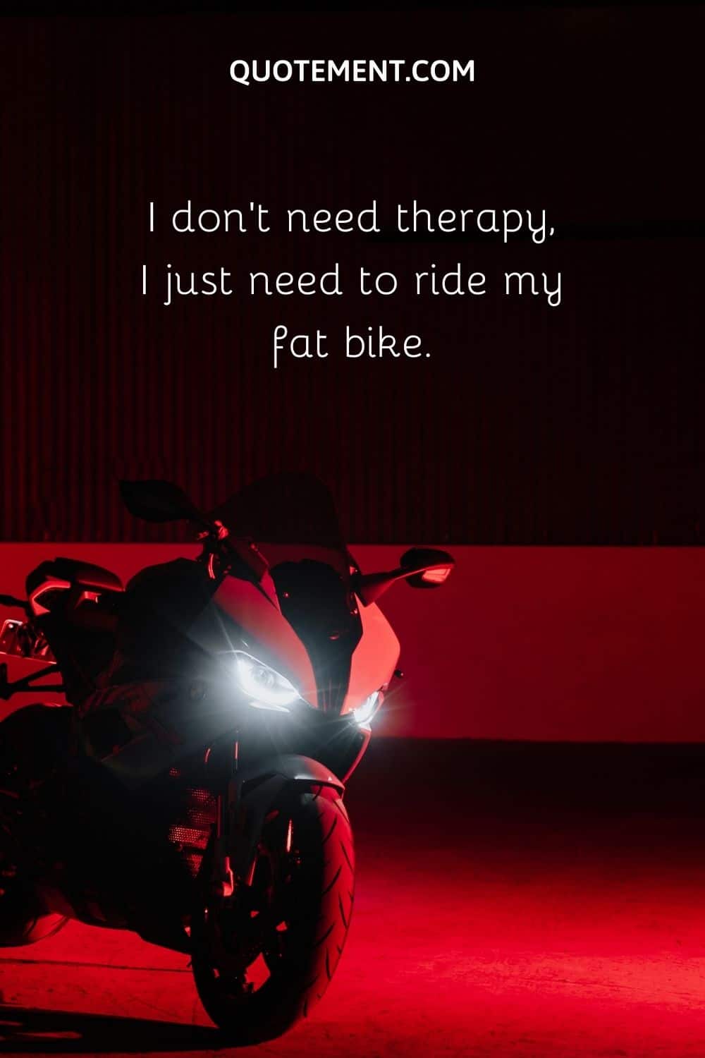 I don’t need therapy, I just need to ride my fat bike.
