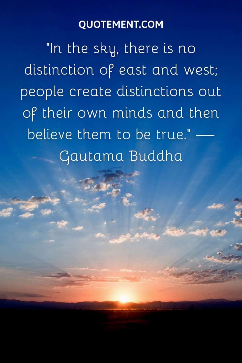 In the sky, there is no distinction of east and west