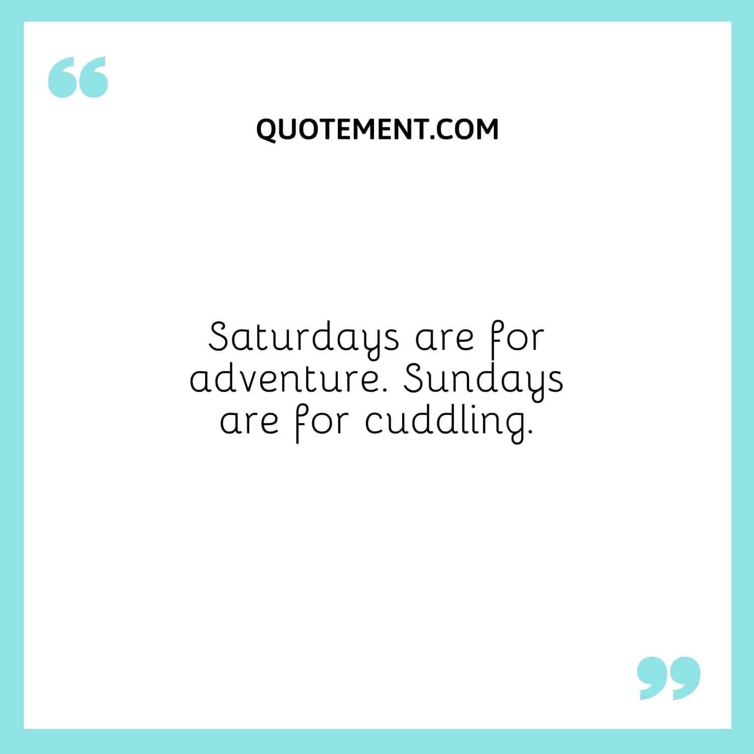 Sundays are for cuddling.