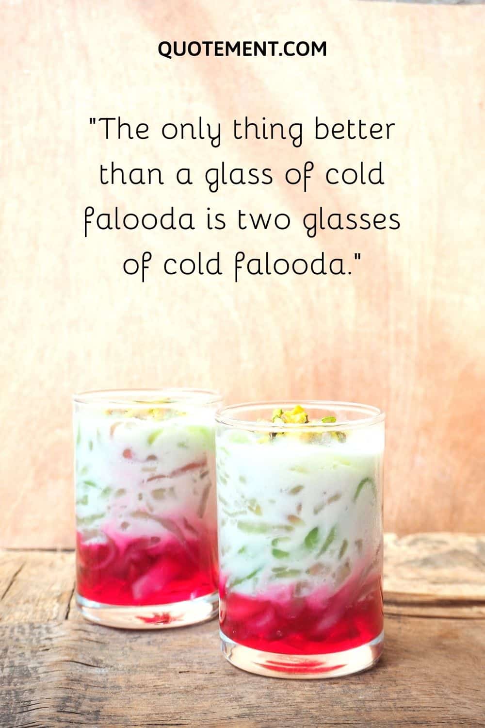 The only thing better than a glass of cold falooda is two glasses of cold falooda