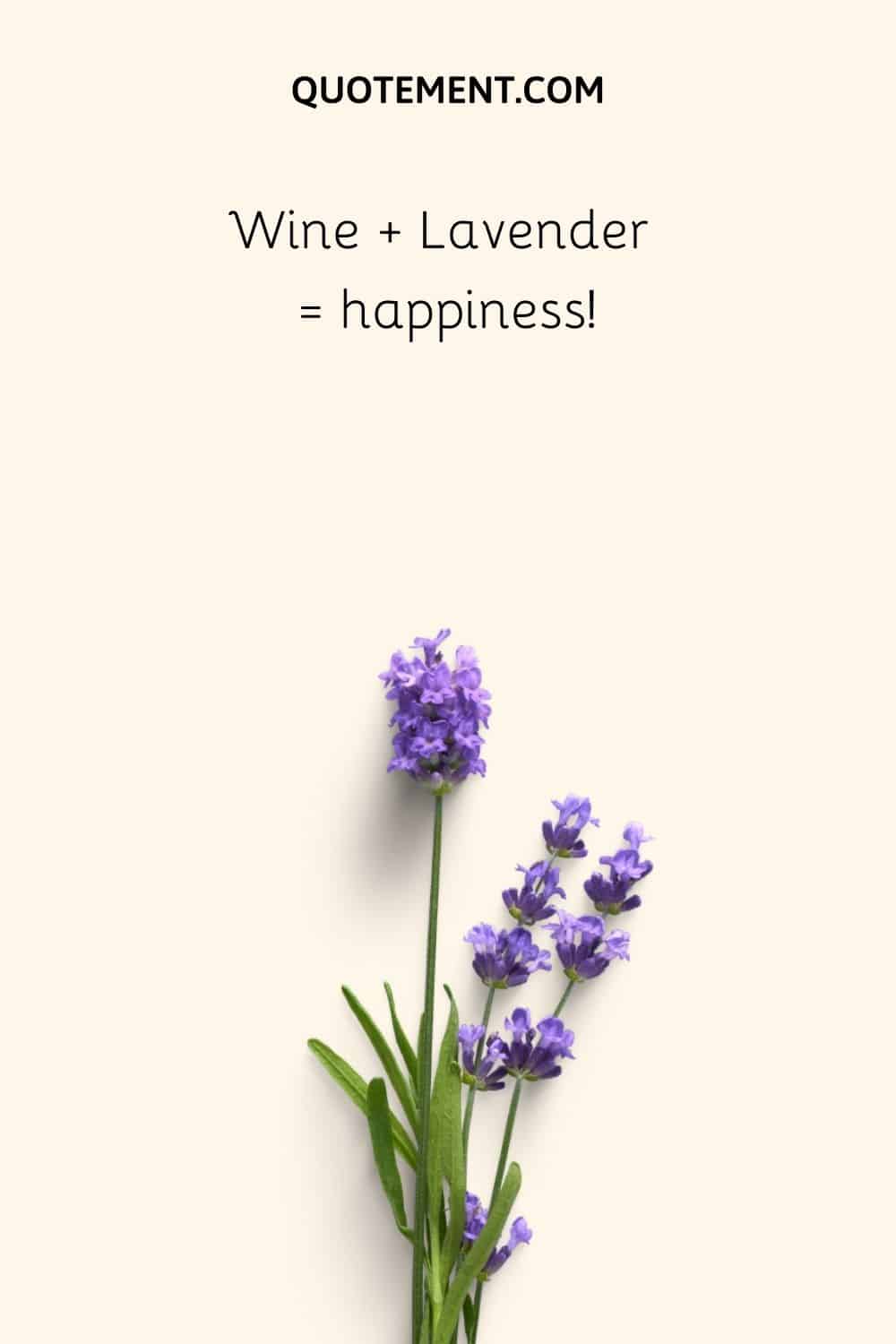 Wine + Lavender = happiness
