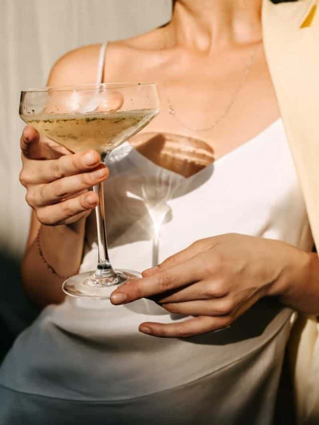 classy woman drinking a cocktail