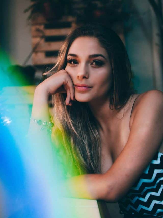 Beautiful girl sitting indoors
