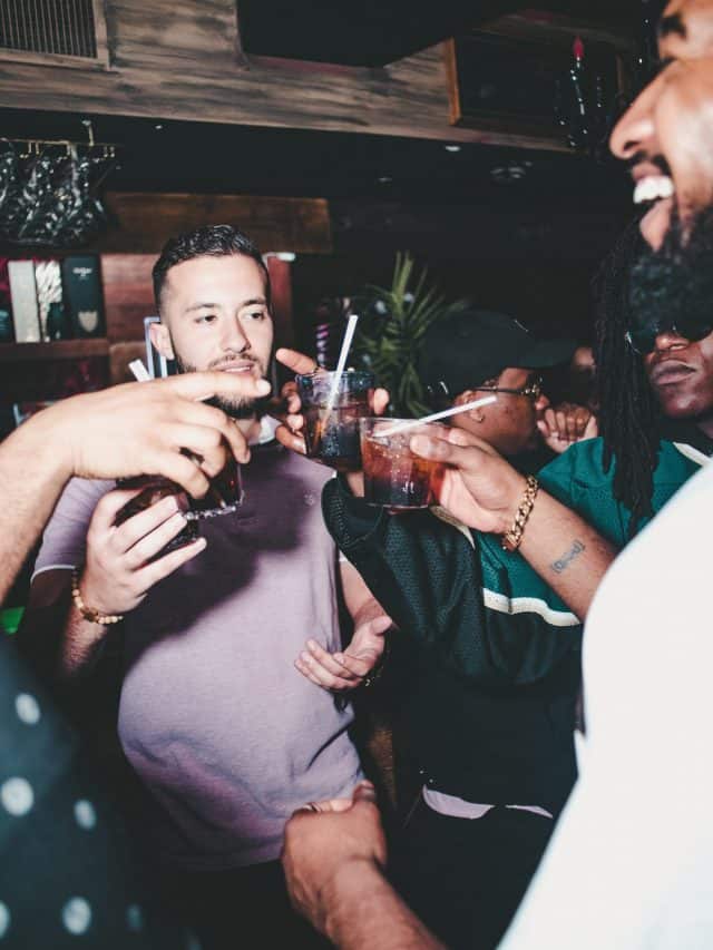 bachelor party guys drinking