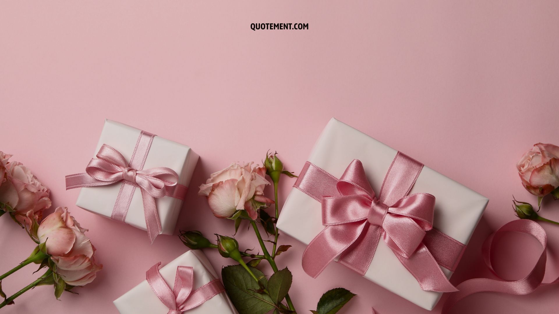 photo of presents on pink background