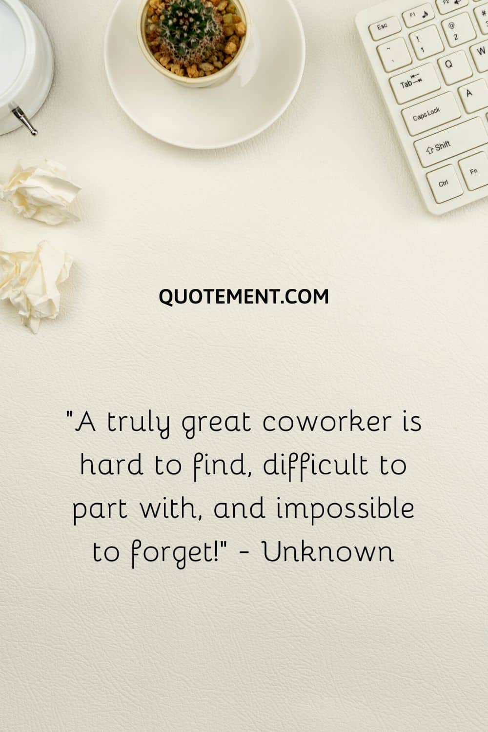 “A truly great coworker is hard to find, difficult to part with, and impossible to forget!” - Unknown