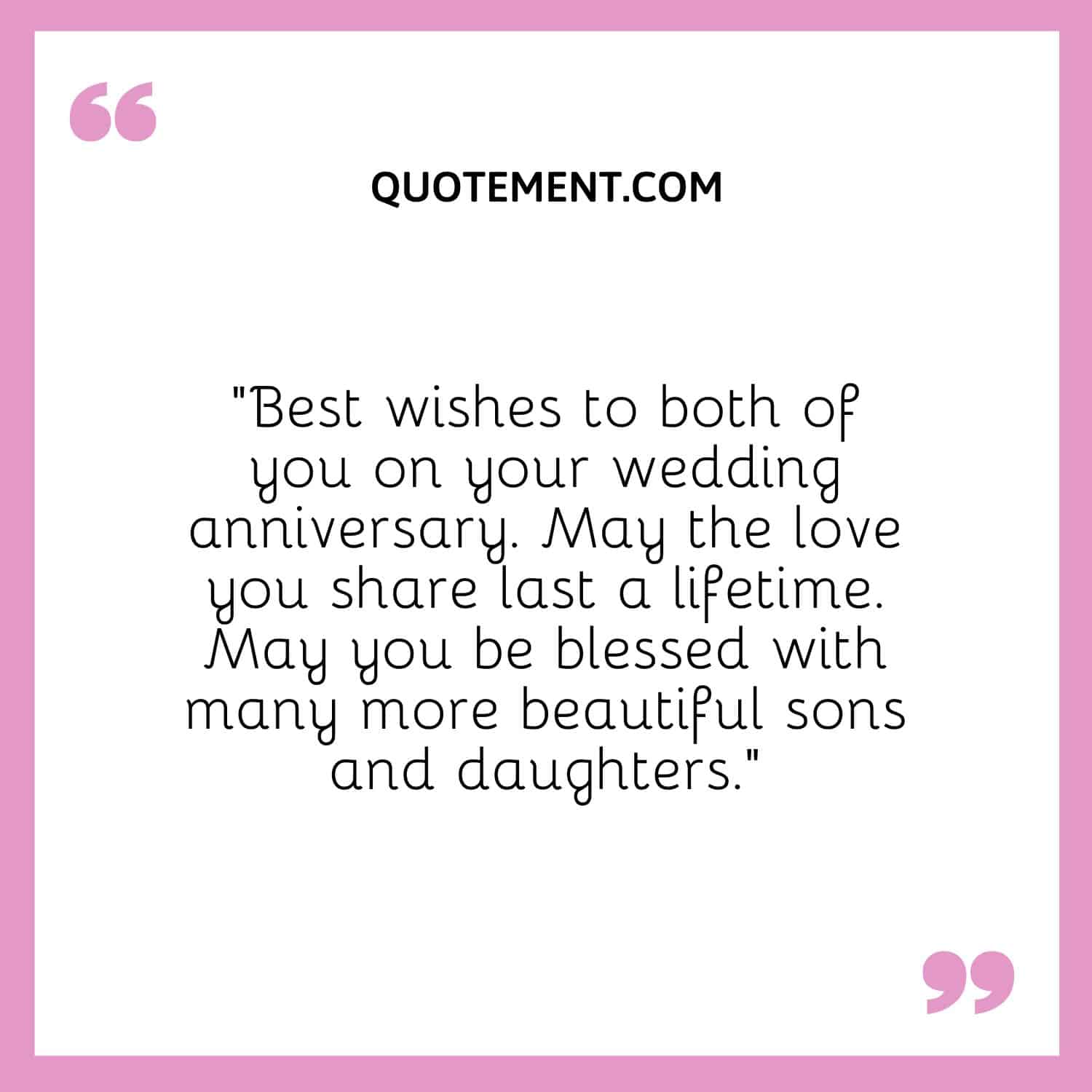 Best wishes to both of you on your wedding anniversary