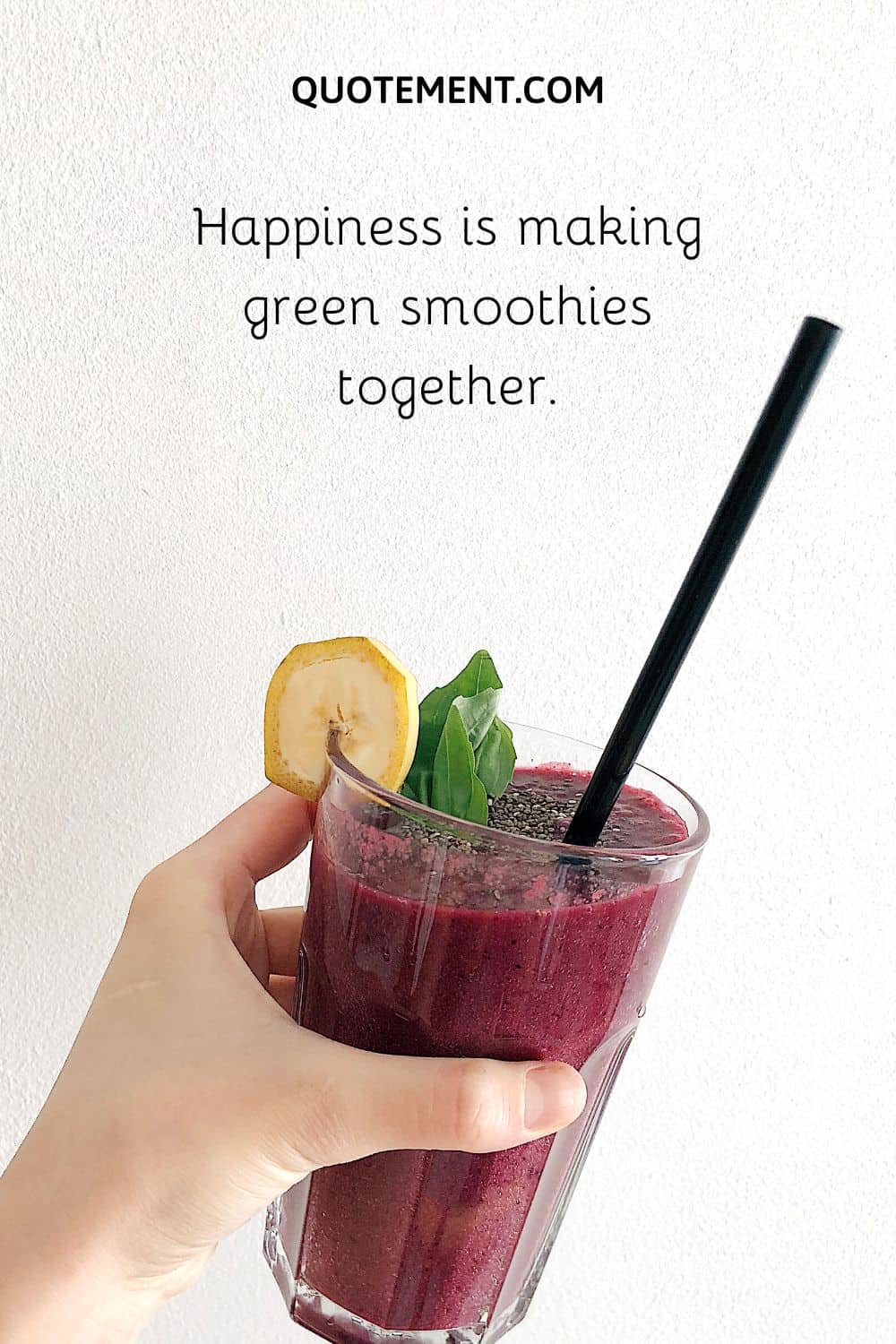 Happiness is making green smoothies together.