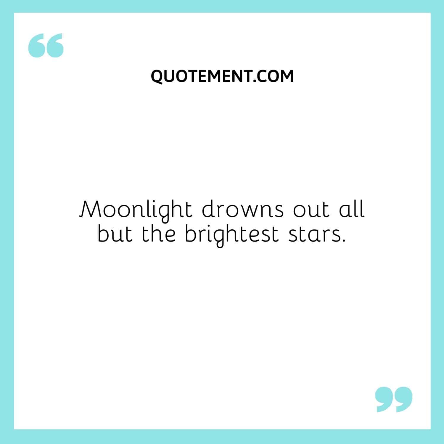 Moonlight drowns out all but the brightest stars.