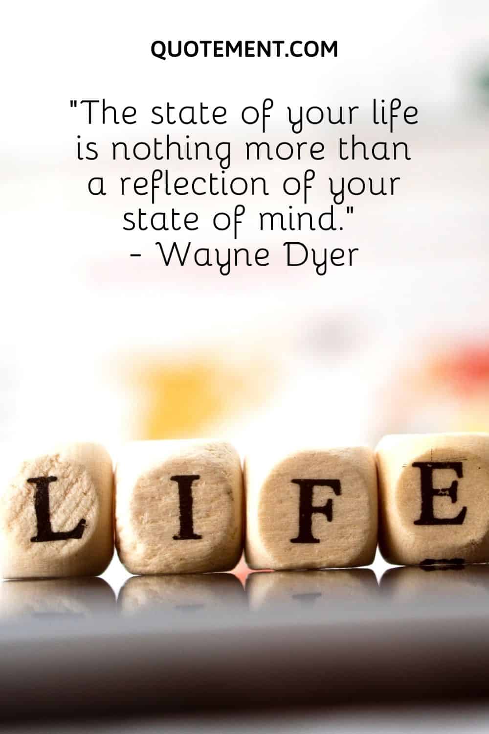 The state of your life is nothing more than a reflection of your state of mind