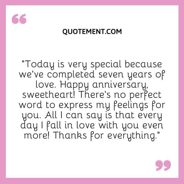 100 Sweet Happy 7th Wedding Anniversary Wishes & Quotes