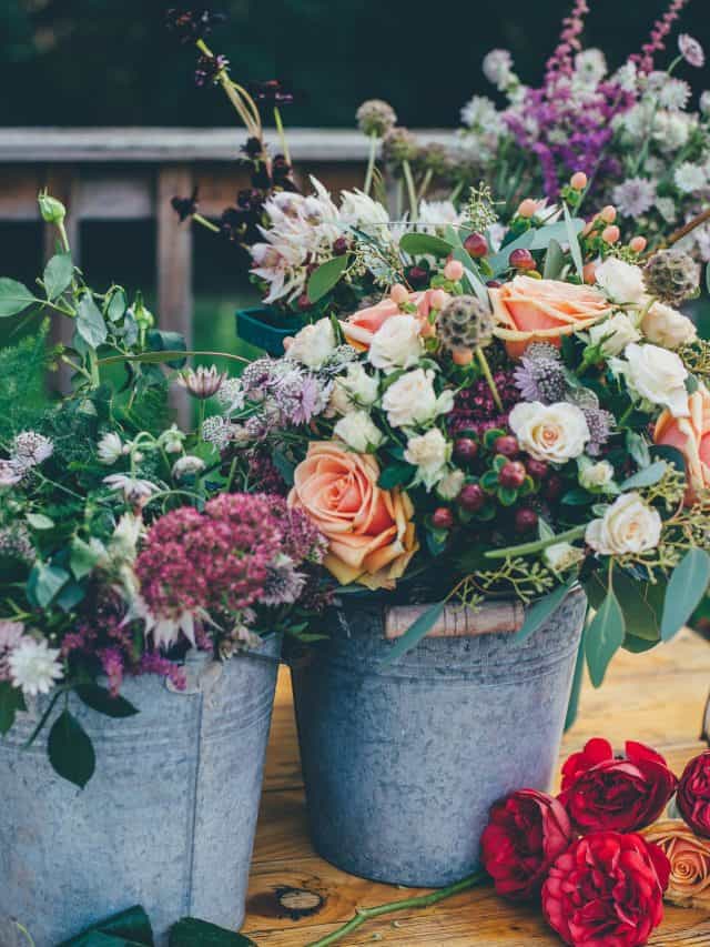 anniversary flower buckets