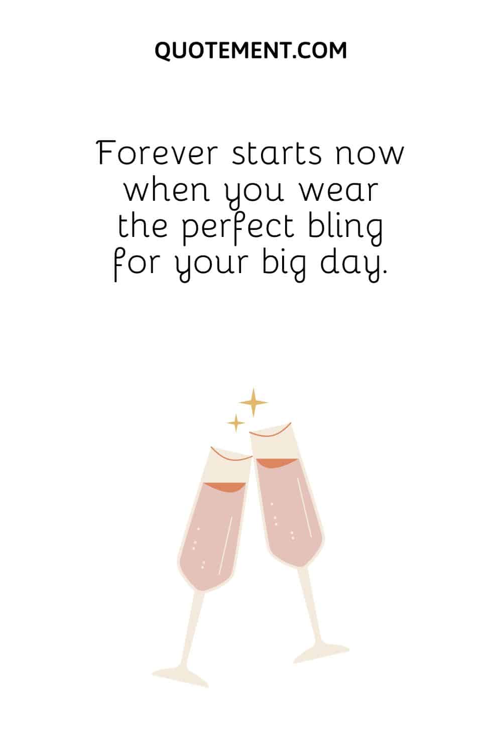 Forever starts now when you wear the perfect bling for your big day.