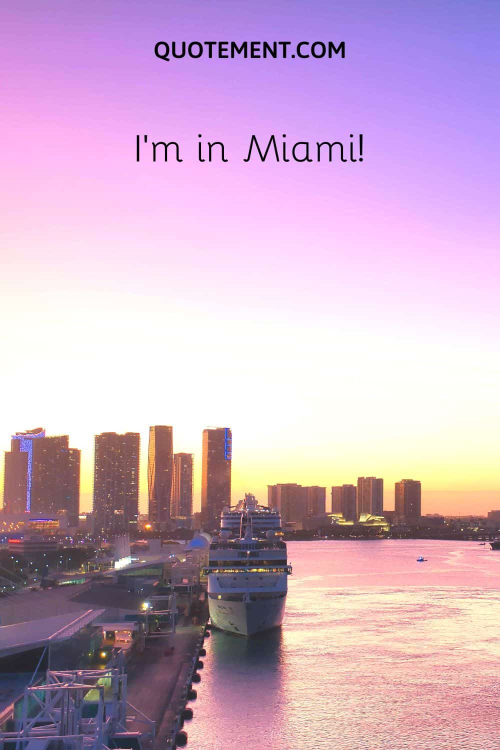 I’m in Miami