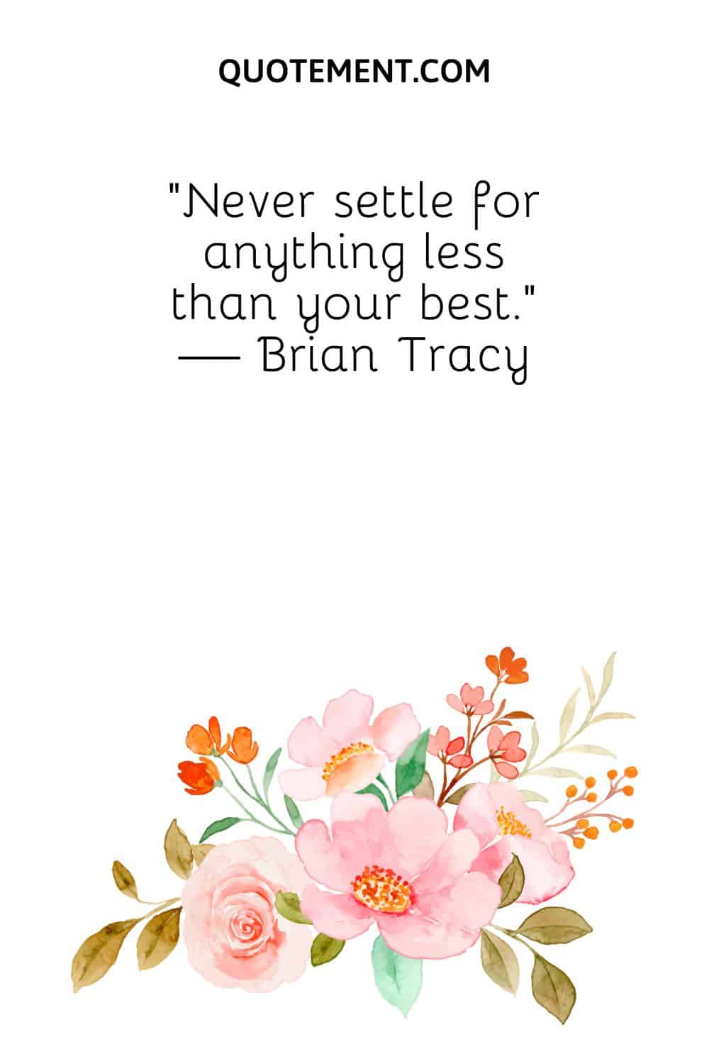 Never settle for anything less than your best