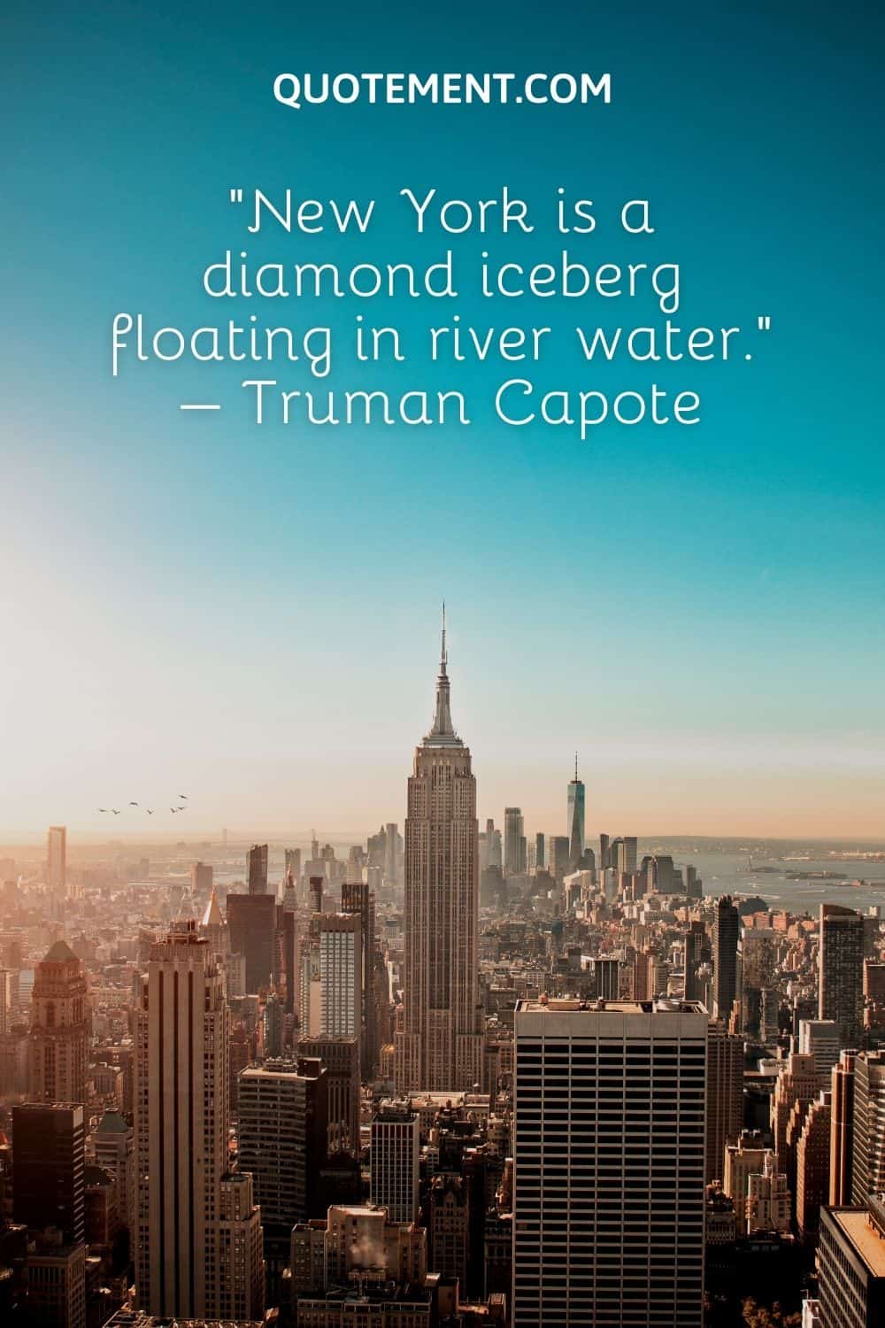 New York is a diamond iceberg floating in river water