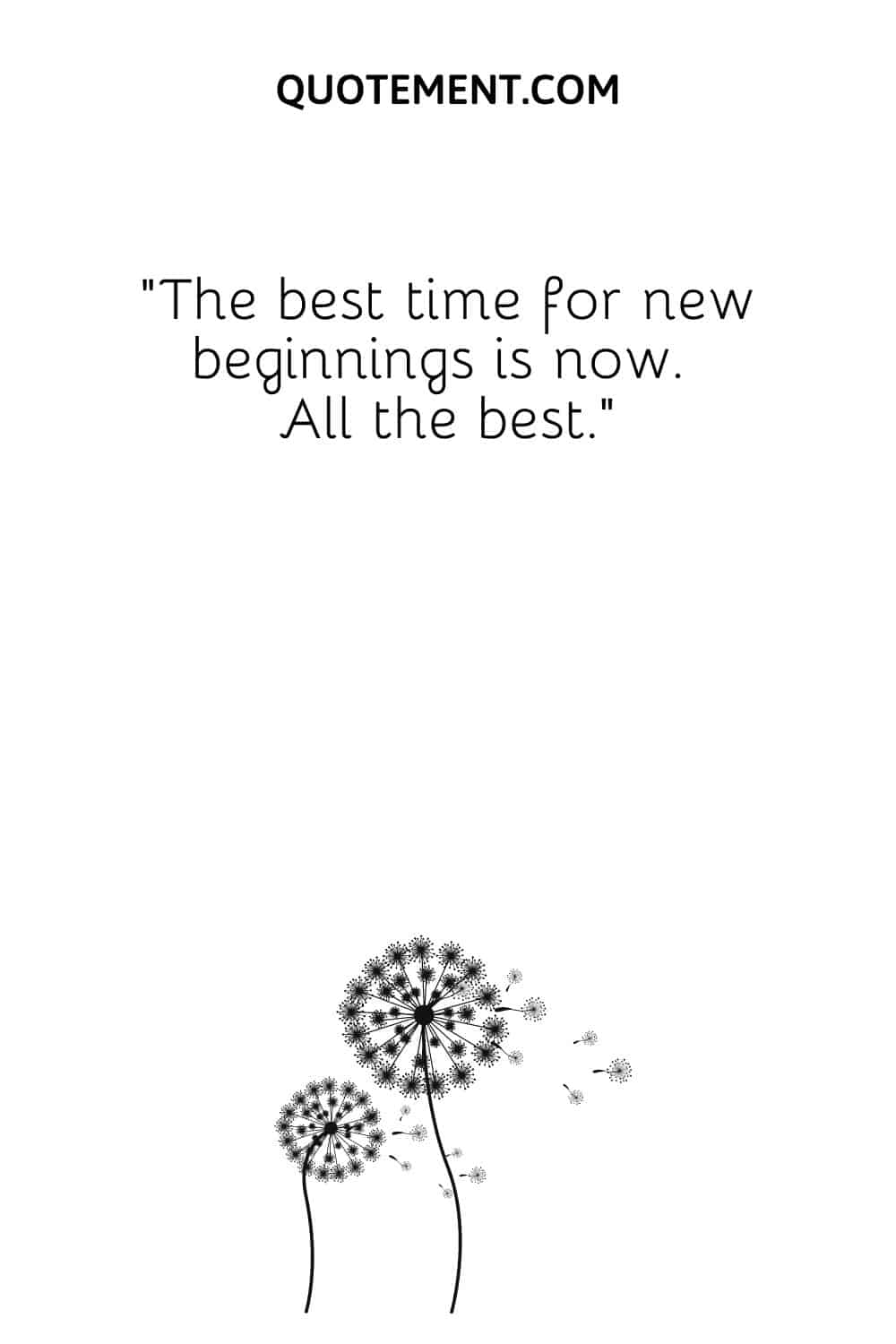 The best time for new beginnings is now