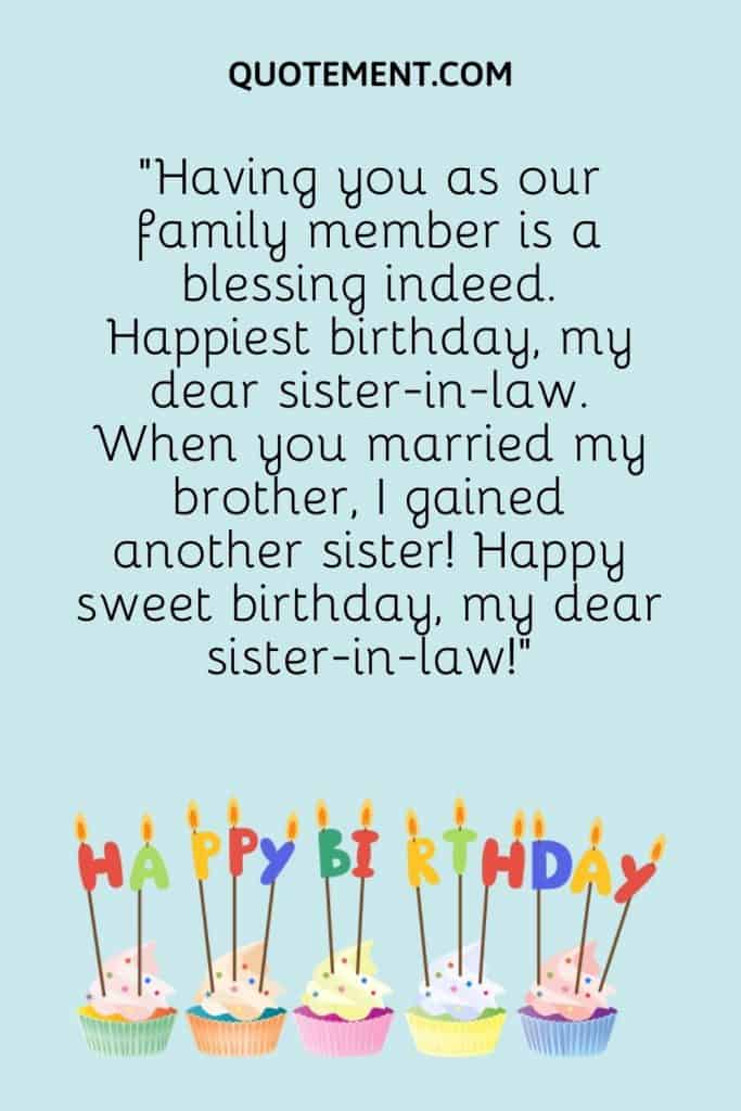 Birthday Message To A Loving Sister In Law