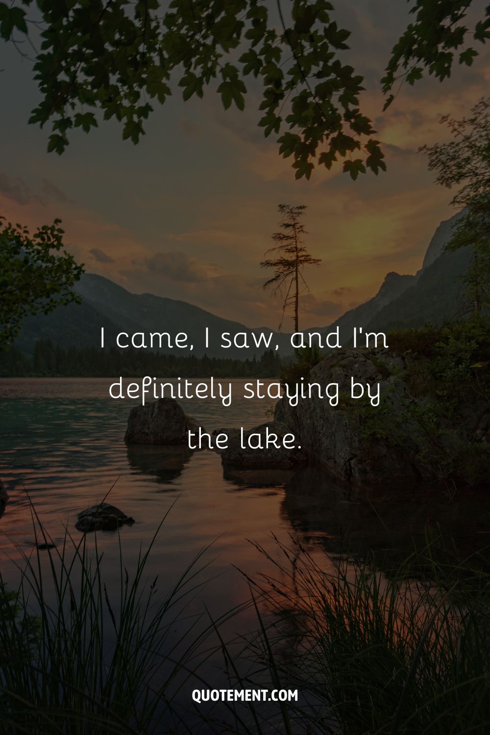 inspirational nature views representing caption for lakeside photos