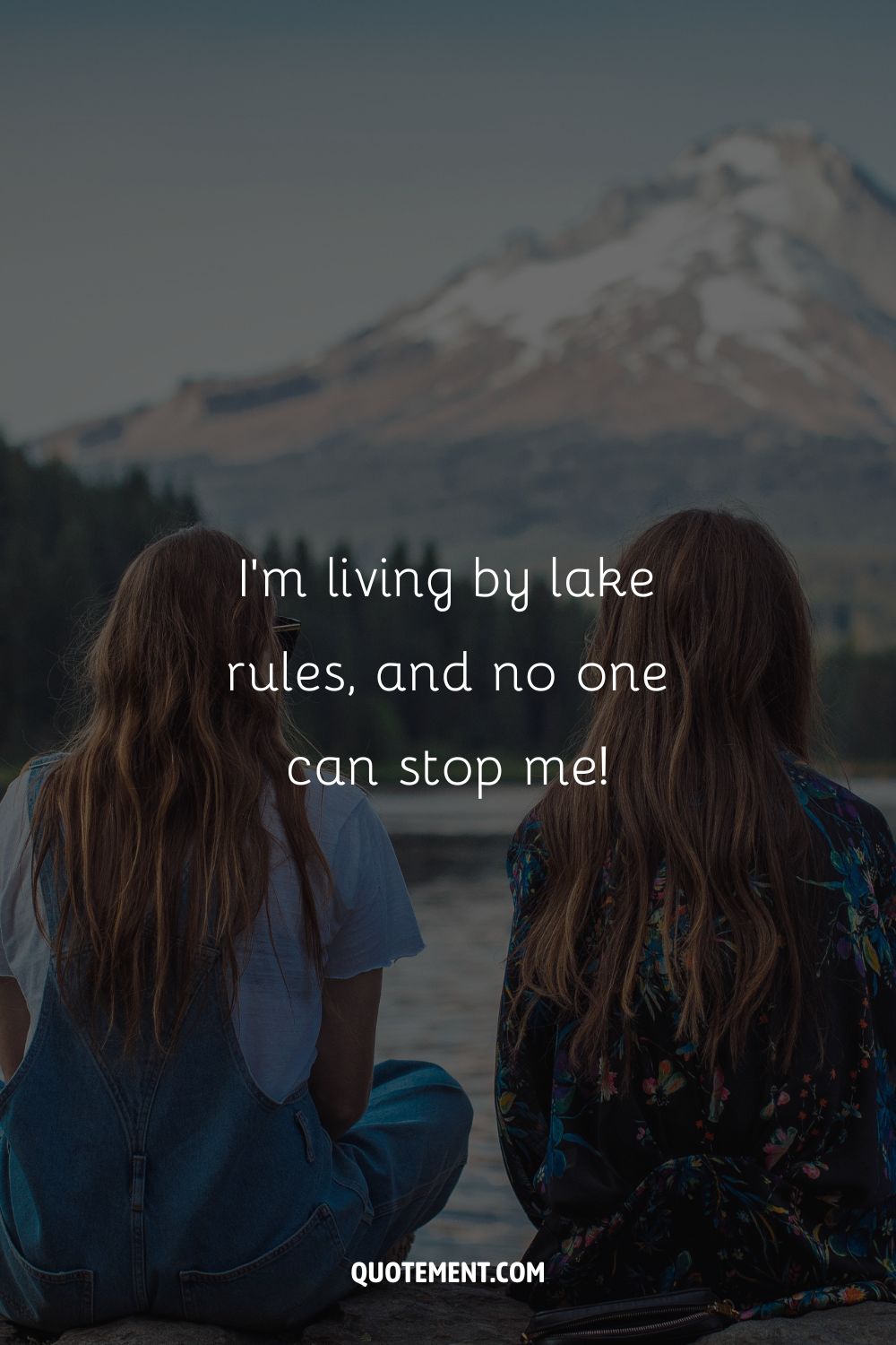 two girls sitting in nature representing dam quote for instagram